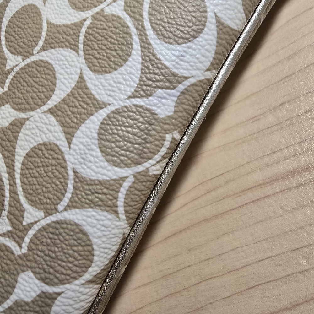 COACH Khaki and Gold Swingpack Crossbody Bag Coated Canvas Signature Stripe - Picture 15 of 16